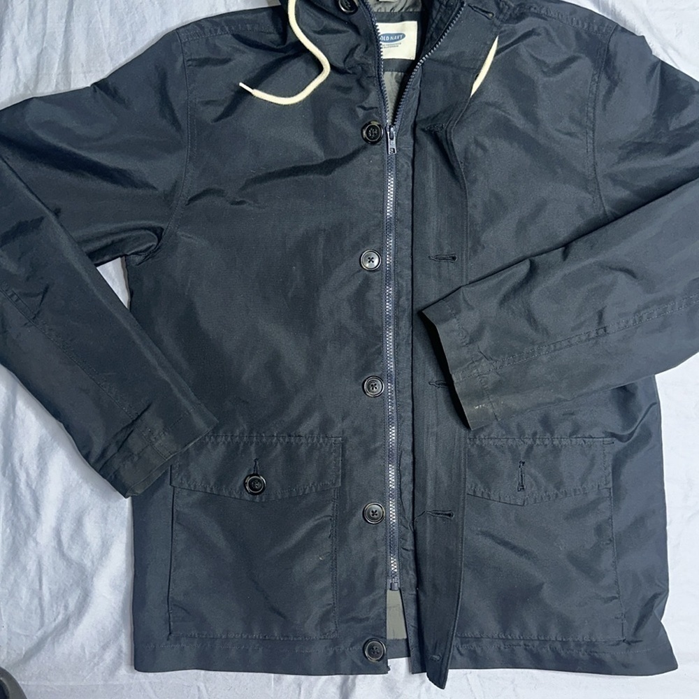 Boys Old Navy Navy Rain Jacket - Picture 5 of 9